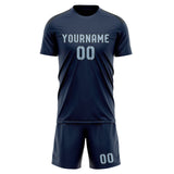 Custom Blue Light Blue Soccer Set