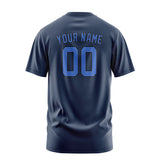 Custom Blue Sky Blue T-Shirt