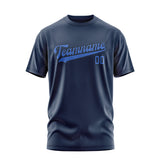 Custom Blue Sky Blue T-Shirt