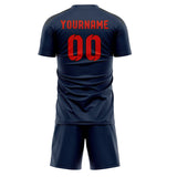 Custom Blue Orange Red Soccer Set