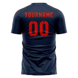 Custom Blue Orange Red Soccer Jersey