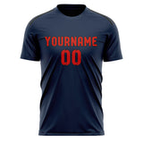 Custom Blue Orange Red Soccer Jersey