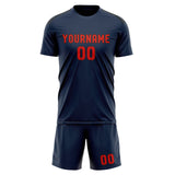 Custom Blue Orange Red Soccer Set