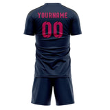 Custom Blue Pink Soccer Set