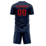 Custom Blue Red Soccer Set