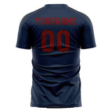 Custom Blue Crimson Red Soccer Jersey