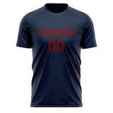 Custom Blue Crimson Red Soccer Jersey