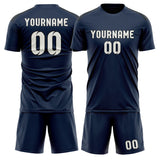 Custom Blue White Soccer Set