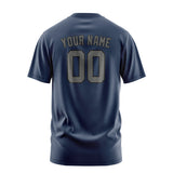 Custom Blue Dark Grey T-Shirt