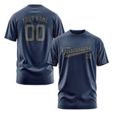 Custom Blue Dark Grey T-Shirt