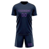 Custom Blue Light Purple Soccer Set