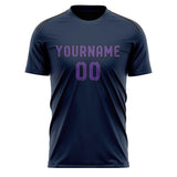 Custom Blue Light Purple Soccer Jersey