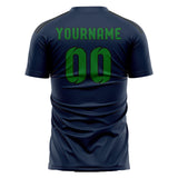 Custom Blue Emerald Green Soccer Jersey
