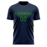 Custom Blue Emerald Green Soccer Jersey