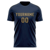 Custom Blue Light Khaki Soccer Jersey