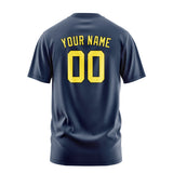 Custom Blue Light Yellow T-Shirt