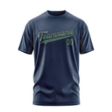 Custom Blue Blue Green T-Shirt