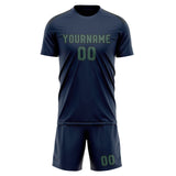 Custom Blue Blue Green Soccer Set