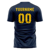 Custom Blue Gold Soccer Jersey