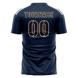 Custom Blue Brown Soccer Jersey