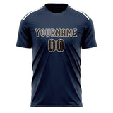 Custom Blue Brown Soccer Jersey