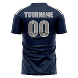 Custom Blue Gray Soccer Jersey