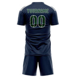 Custom Blue Green Soccer Set