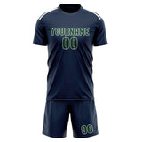 Custom Blue Green Soccer Set