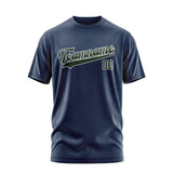 Custom Blue Dark Green T-Shirt