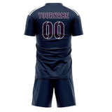 Custom Blue Purple Soccer Set