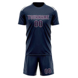Custom Blue Purple Soccer Set