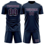 Custom Blue Purple Soccer Set