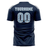 Custom Blue Light Blue Soccer Jersey