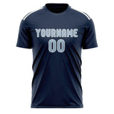 Custom Blue Light Blue Soccer Jersey