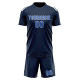 Custom Blue Sky Blue Soccer Set
