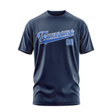 Custom Blue Sky Blue T-Shirt