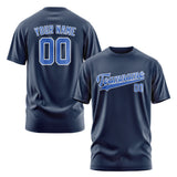 Custom Blue Sky Blue T-Shirt