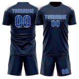 Custom Blue Sky Blue Soccer Set