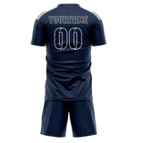 Custom Blue Blue Soccer Set