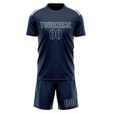 Custom Blue Blue Soccer Set