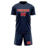 Custom Blue Orange Red Soccer Set