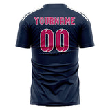 Custom Blue Pink Soccer Jersey