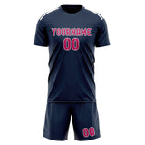 Custom Blue Pink Soccer Set