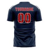 Custom Blue Red Soccer Jersey