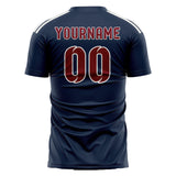 Custom Blue Crimson Red Soccer Jersey