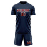 Custom Blue Crimson Red Soccer Set