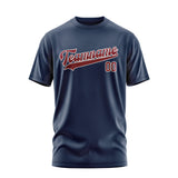 Custom Blue Crimson Red T-Shirt