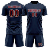 Custom Blue Crimson Red Soccer Set