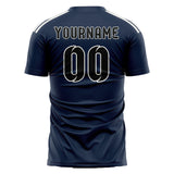 Custom Blue Black Soccer Jersey