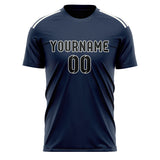 Custom Blue Black Soccer Jersey